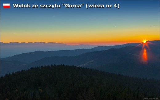 Gorce, w gebi szczyt Magura, dalej Tatry